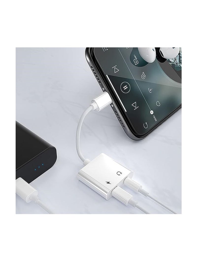 Generic - [2 in 1] Lightning to 3.5mm Headphone Adapter, Apple MFi Certified – Audio & Charging Dongle for iPhone 12/11/XS/XR/X/8/7 – Supports All iOS Versions - Image 1