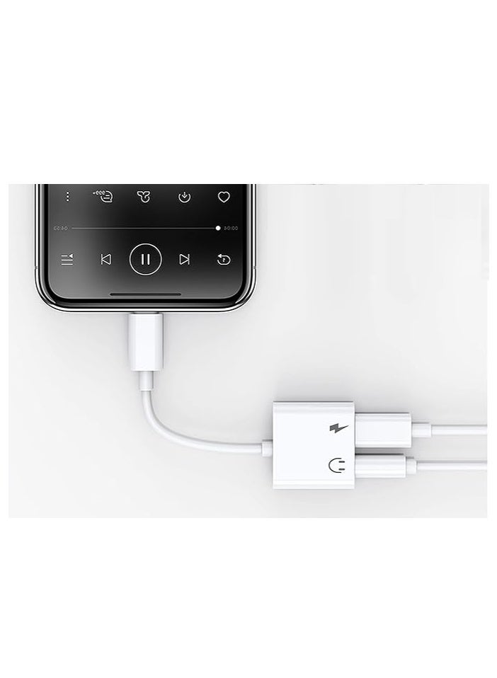 محوّل لايتنينغ 2 في 1 للشحن وتشغيل الصوت – معتمد من Apple MFi ومناسب لاجهزة iPhone 12/11/XS/XR/X/8 وأنظمة iOS - Image 5