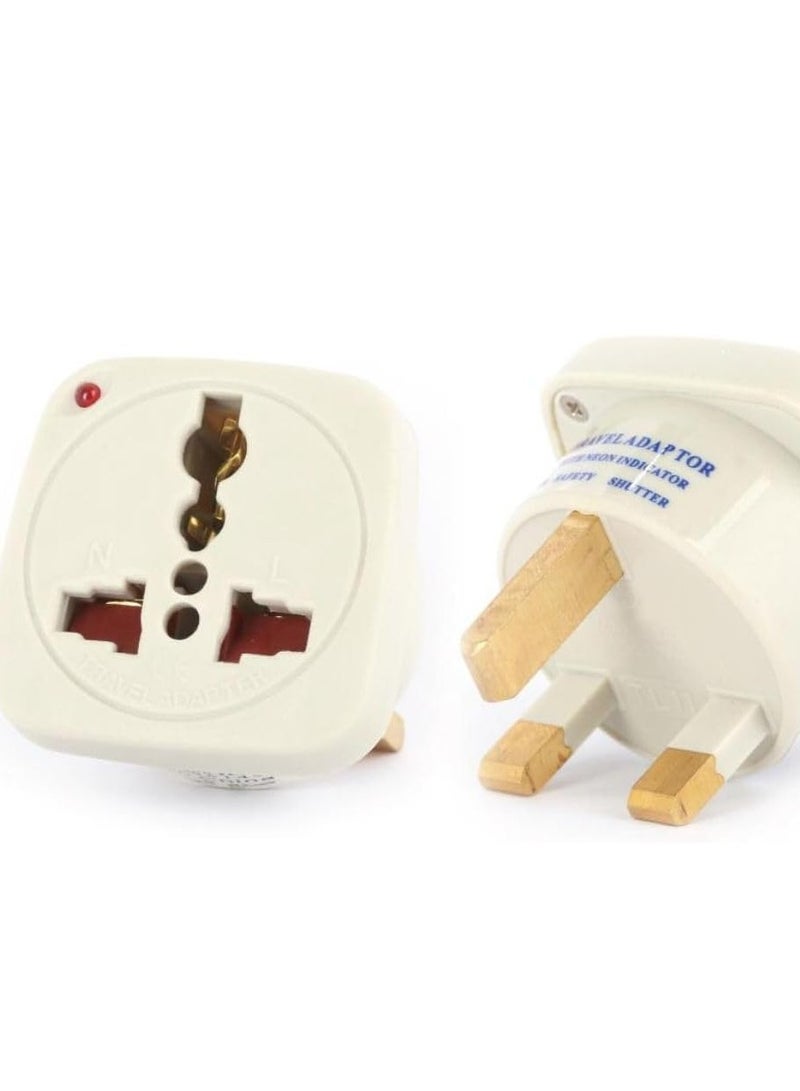 Terminator Hasanat Essentials Multi Travel Adaptor Suchko To Universal Power Adapter UK/US/AU to Universal Various Options International Plugs Shutter Indicator... 