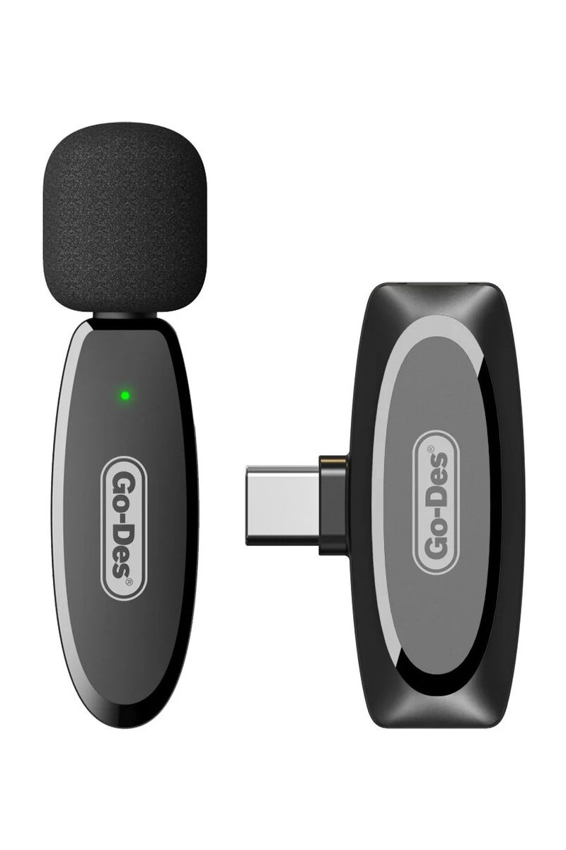 GO-DES Wireless Lapel microphone professional podcast social network live streaming online teaching iphone Android mobile phone mini mic wireless - Image 4