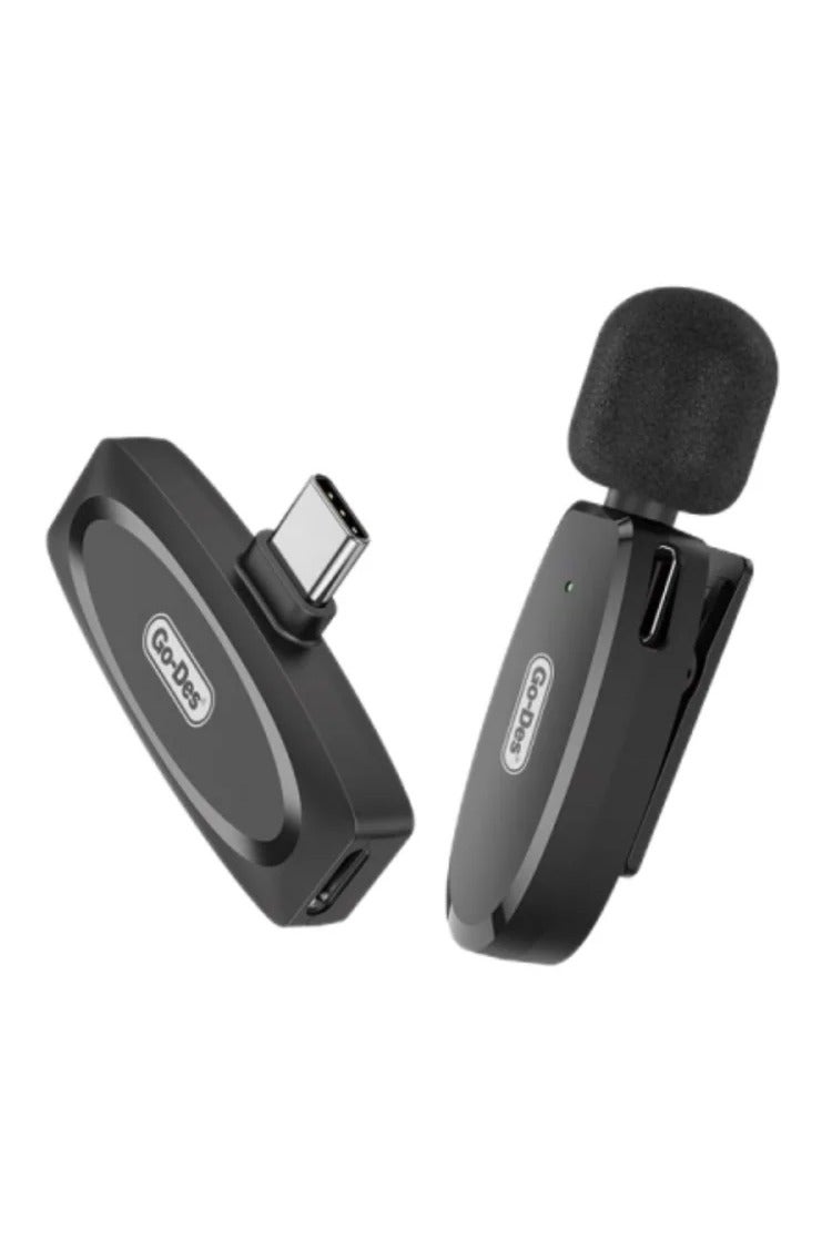 GO-DES Wireless Lapel microphone professional podcast social network live streaming online teaching iphone Android mobile phone mini mic wireless - Image 3