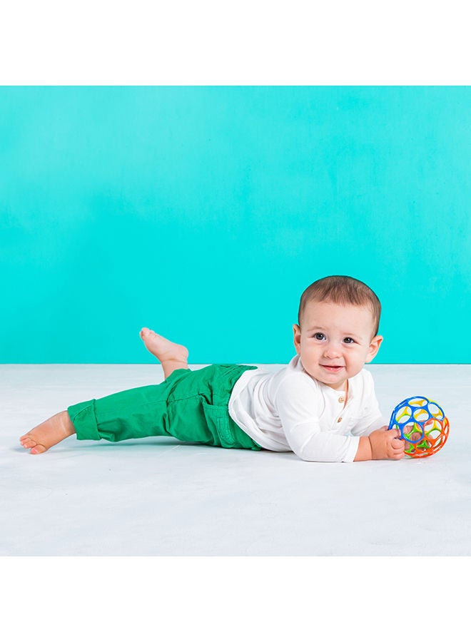 Bright Starts Oball Classic Easy-Grasp Toy, Flexible Ball for Babies, BPA-Free, Fits in diaper bags, Ages Newborn+ - Image 3