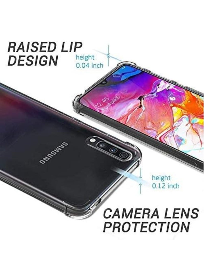 Raxoom Samsung Galaxy A70 Case Cover Protective Shock Absorption Bumper soft Transparent Case (Clear) - Image 4