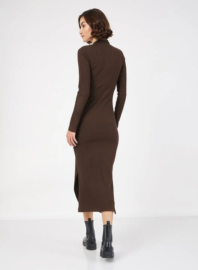 SASSAFRAS Ribbed Knit Dress