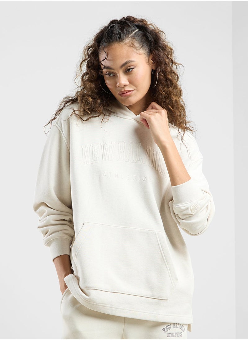 New Balance Embossed Graphic Fleece Hoodie - Image 1