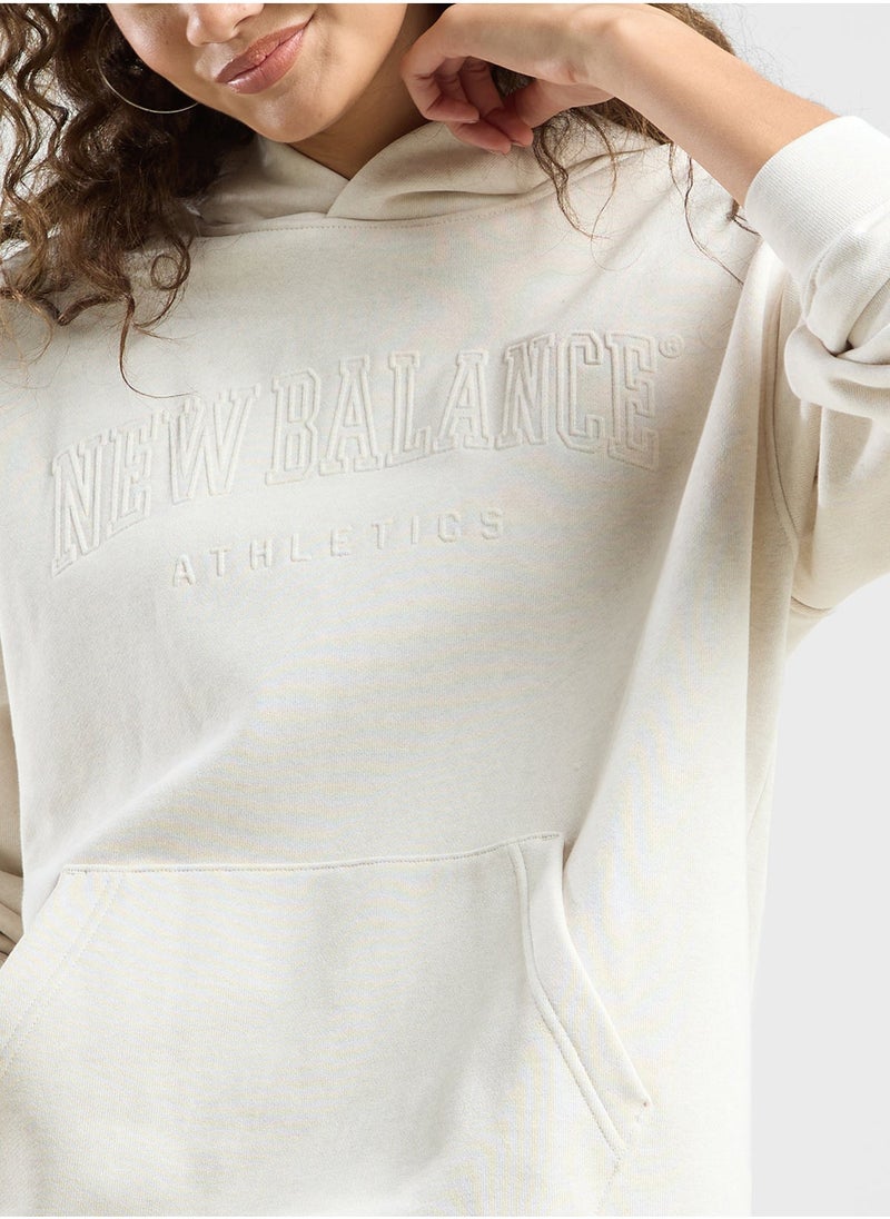 New Balance Embossed Graphic Fleece Hoodie - Image 3