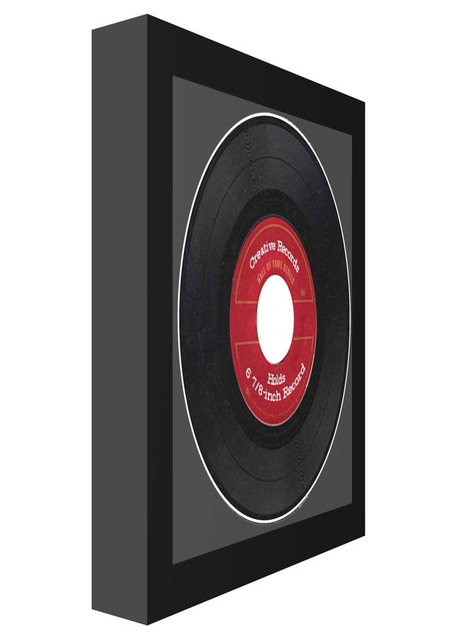 كرييتف بكتشر فريمز إطار صور إبداعي مقاس 6 7/8 × 6 7/8 بوصة لعرض أسطوانة واحدة مع حافة سوداء، يعرض أسطوانة فينيل واحدة بسرعة 45 دورة في الدقيقة، ويتضمن علاقة. - Image 3