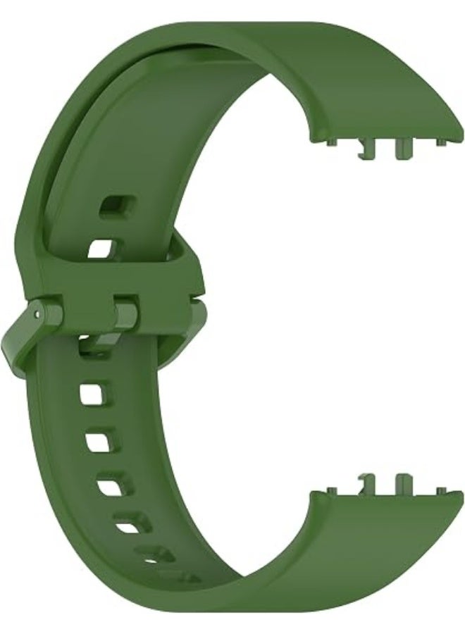 QIRG Silicone Sport Band for Samsung Galaxy Fit 3, Adjustable Replacement Watch Strap for Galaxy Fit 3 Women Men(Green) - Image 2