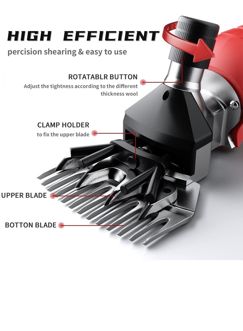 DEFAONS 48V Cordless Electric Sheep Shearing Clipper Machine, Rechargeable Wool Trimmer with 4.0Ah Lithium Battery, 2300RPM Brushless Motor, Portable Animal Grooming Cutter for Sheep Goat Alpaca Farm Livestock Use - Image 2