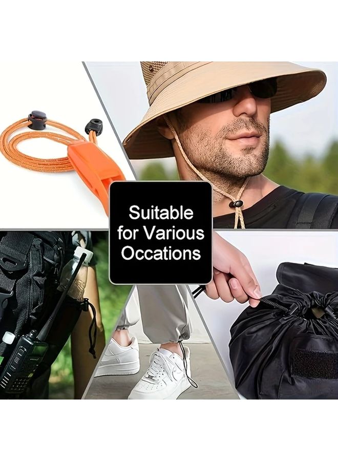 10 Pcs Black Plastic Spring Cord Locks for Drawstrings Hoodies Shoelaces - Image 4