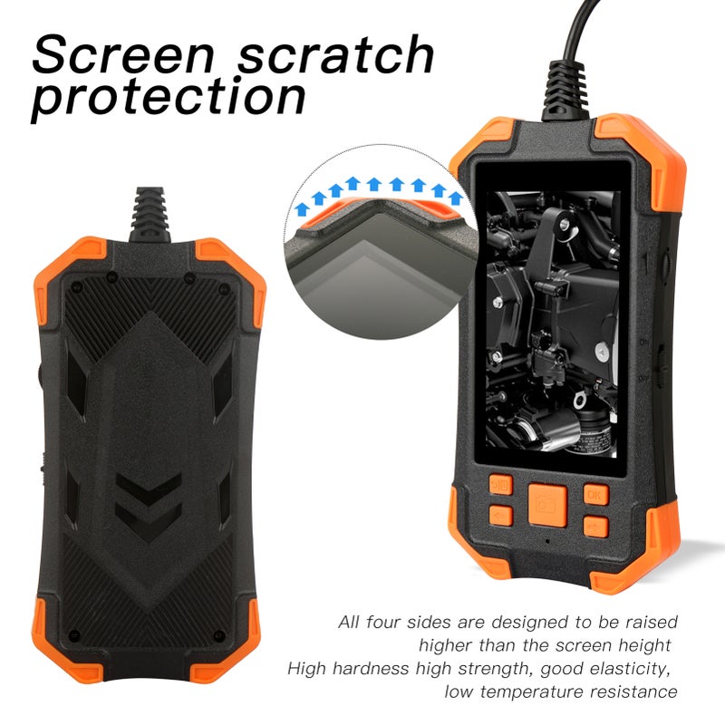 Industrial Endoscope with 4.3 Inch IPS Screen 5.5mm Lens 1080P Borescope Inspection Camera with Semi-rigid Cable/ IP67 Waterproof Probe/ LED Light/ TF Card Slot for Automobile Repair Pipeline Inspection - Image 4
