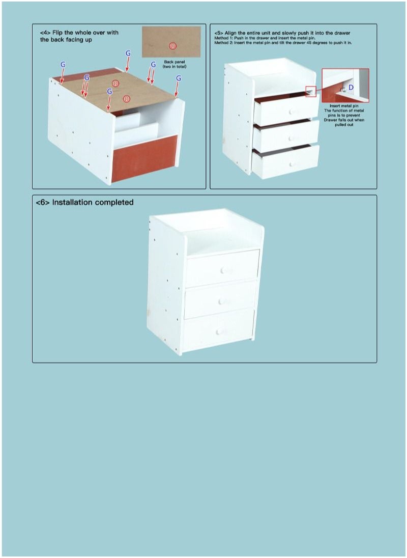 Sharpdo - Sharpdo Bedside Table Nightstand Table Bedside Cabinet with Two Drawers WhitWood Simple Modern Nordic Mini Storage Side Table End Table Small Space Corner Table Storage Cabinet 	36*30*50cm - Image 1