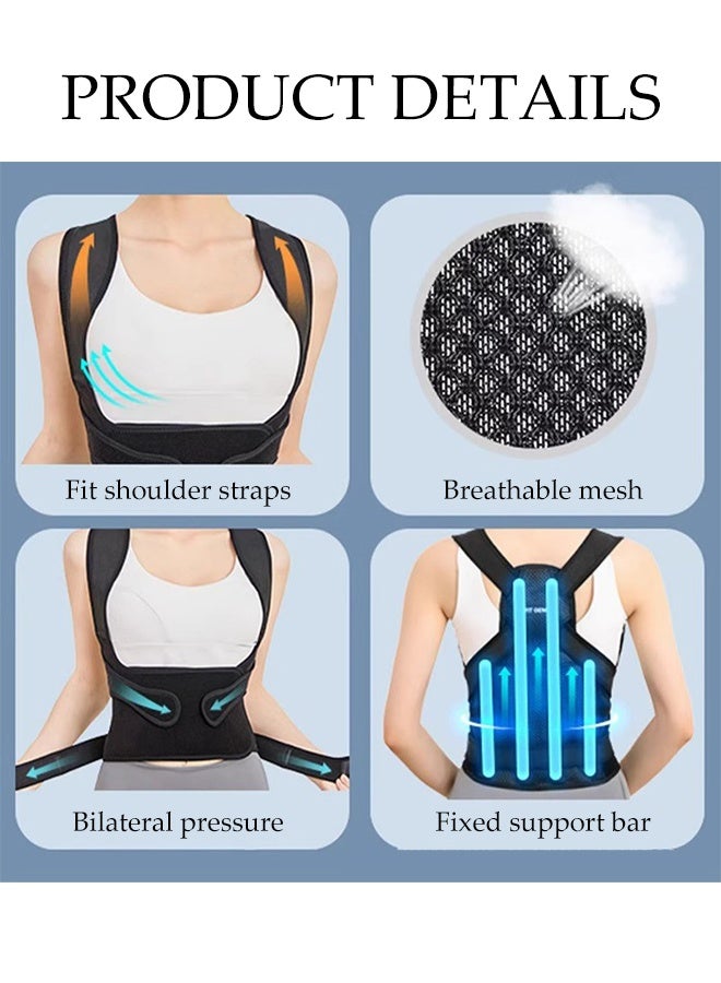DUNISO Back Brace and Posture Corrector Adjustable Shoulder Back Straightener Breathable Hunchback Correction Improve Posture Back Pain Spine Corrector Support Belts - Image 4