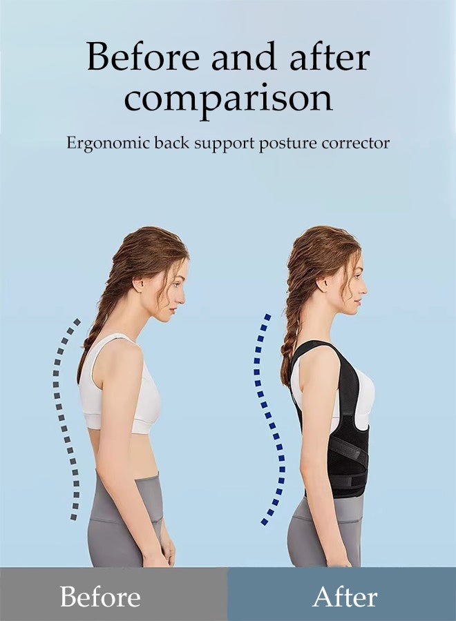 DUNISO Back Brace and Posture Corrector Adjustable Shoulder Back Straightener Breathable Hunchback Correction Improve Posture Back Pain Spine Corrector Support Belts - Image 3