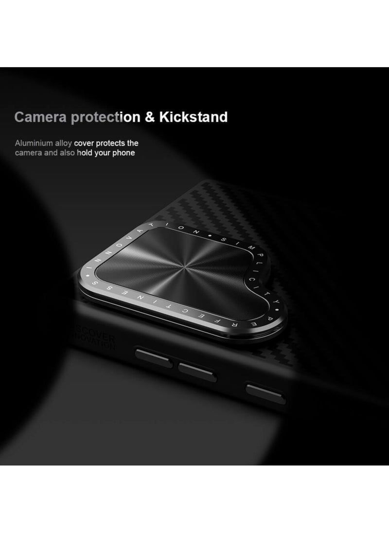 Nillkin - CarboProp MagSafe Aramid Carbon Fiber Armor Case for Samsung Galaxy S24 Ultra – Sleek Black, 1500D Kevlar Durability, Magnetic Lens Frame & Metal Buttons - Image 1