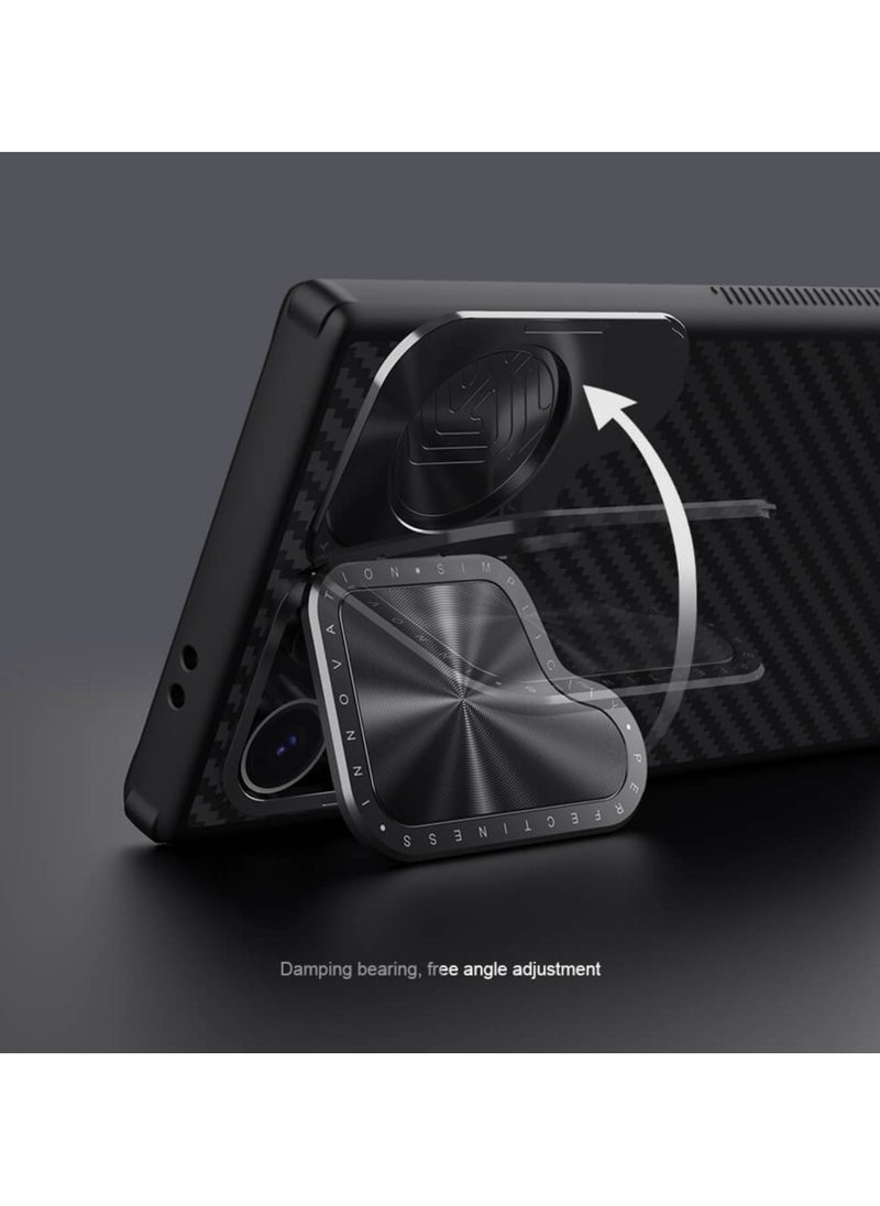 Nillkin - CarboProp MagSafe Aramid Carbon Fiber Armor Case for Samsung Galaxy S24 Ultra – Sleek Black, 1500D Kevlar Durability, Magnetic Lens Frame & Metal Buttons - Image 1