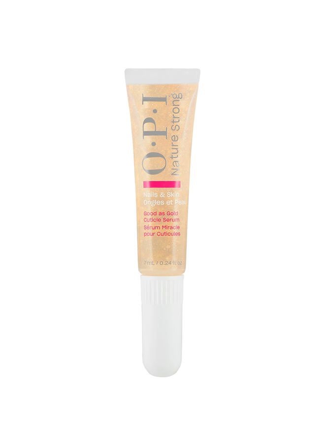 OPI Nature Strong Nails & Skin Good as Gold Cuticle Serum - Natural Nail Care | Repair for Nails | Cuticle Oil for Manicure, 7 ml - Image 1