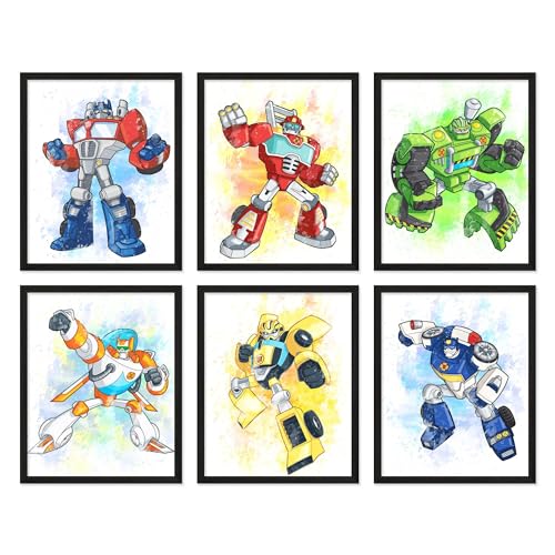 BigWig Prints Transformers Prints - Set of 6 Wall Art Decor (8 inches x 10 inches) Photos - Image 1