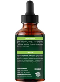 NEW YORK BIOLOGY THE ULTIMATE COSMECEUTICALS New York Biology 96% Korean Snail Mucin Serum For Face 3.38 Fl. Oz 100 Ml - Facial Skin Care Snail Mucin Moisturizer For Dry, Dull Skin And Wrinkles - Skin Care Hydrating Face Serum  - Image 1