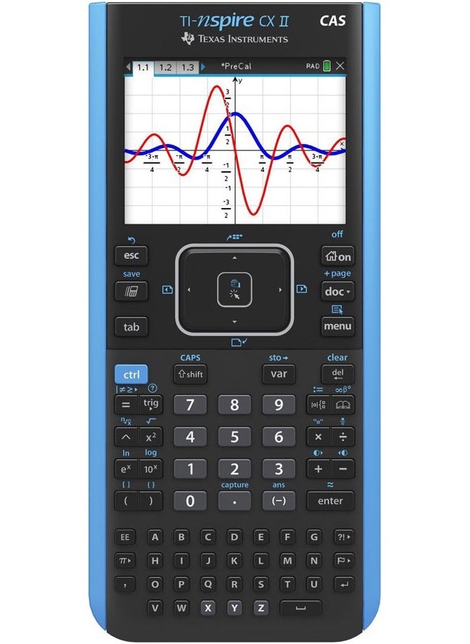TEXAS INSTRUMENTS TI-Nspire CX II CAS Color Graphing Calculator with Student Software (PC/Mac)  - Image 1