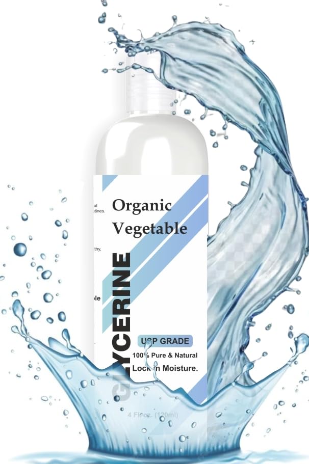 100% Pure & Natural Vegetable Glycerine | For Skin & Hair | Versatile Skin Care, Softening and Moisturizing 4 Fl Oz - 120 ml