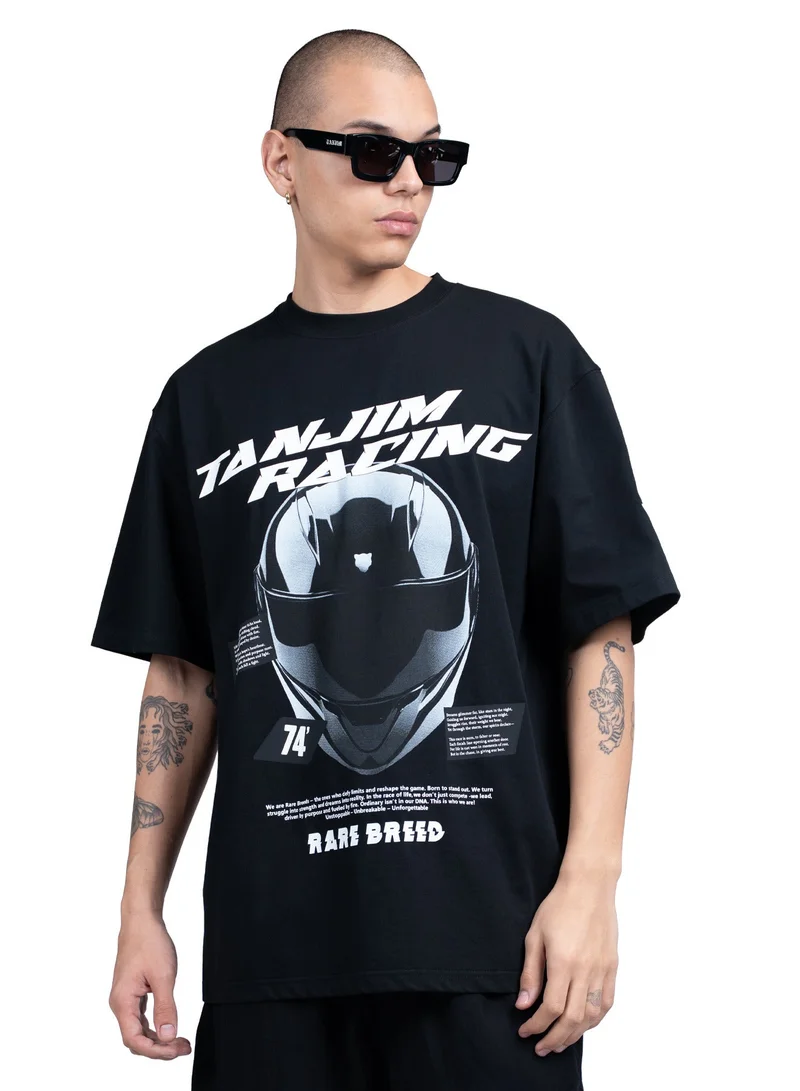 Tanjim Squad TS RACING HELMET T-SHIRT - BLACK