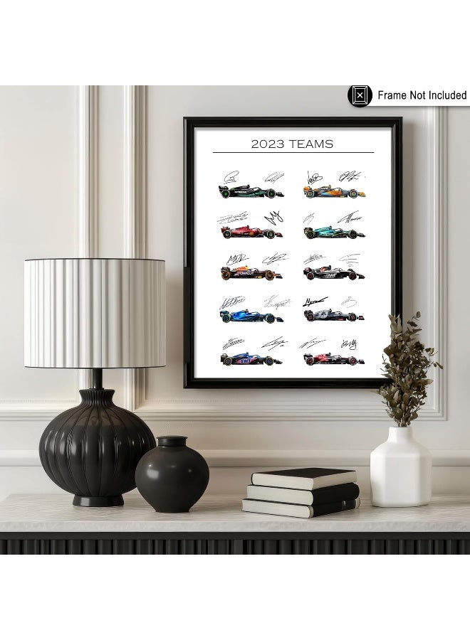 Poster Master 2023 Car Racing Poster - Race Car Print - Sports Car Racing Art - Gift for Men, Women & Car Enthusiast - Great Wall Decor for Garage, Living Room or Office - 11x14 UNFRAMED Wall Art - Image 3