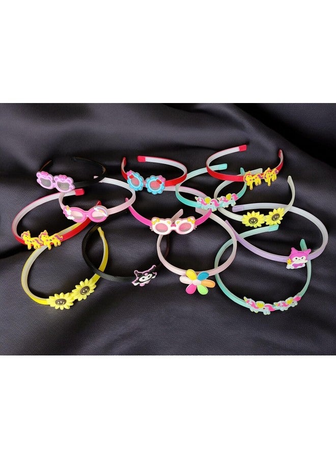 NEOBABY Multiple Cartoon Hairbands For Girls & Women's | Funny Hair Accessories for Baby Kids Headbands (Pack of 4 /Random Design) - Image 2