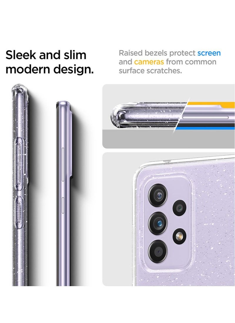 Spigen - Liquid Crystal Glitter for Samsung Galaxy A72 Case Cover - Crystal Quartz - Image 1