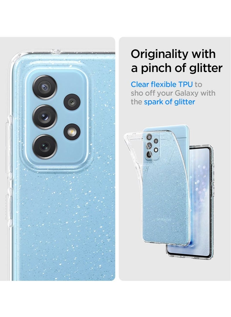Spigen - Liquid Crystal Glitter for Samsung Galaxy A72 Case Cover - Crystal Quartz - Image 1