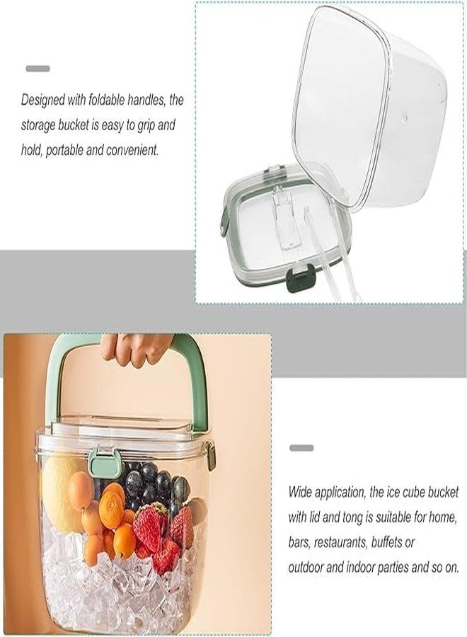 Riveira Portable Fruit Basket Ice Bucket Transparent Essential Ice Buckets for Parties Game Table Kitchen Counter Fruit Bowl (Multicolor - pack of 1) - Image 2