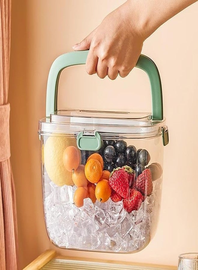 Riveira Portable Fruit Basket Ice Bucket Transparent Essential Ice Buckets for Parties Game Table Kitchen Counter Fruit Bowl (Multicolor - pack of 1) - Image 1