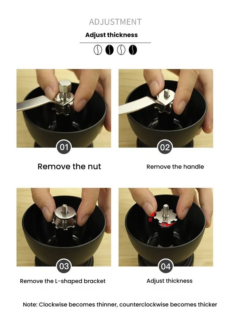 general Washing grinder hand crank coffee machine coffee bean grinder household crushing grinder can be fed - Image 4