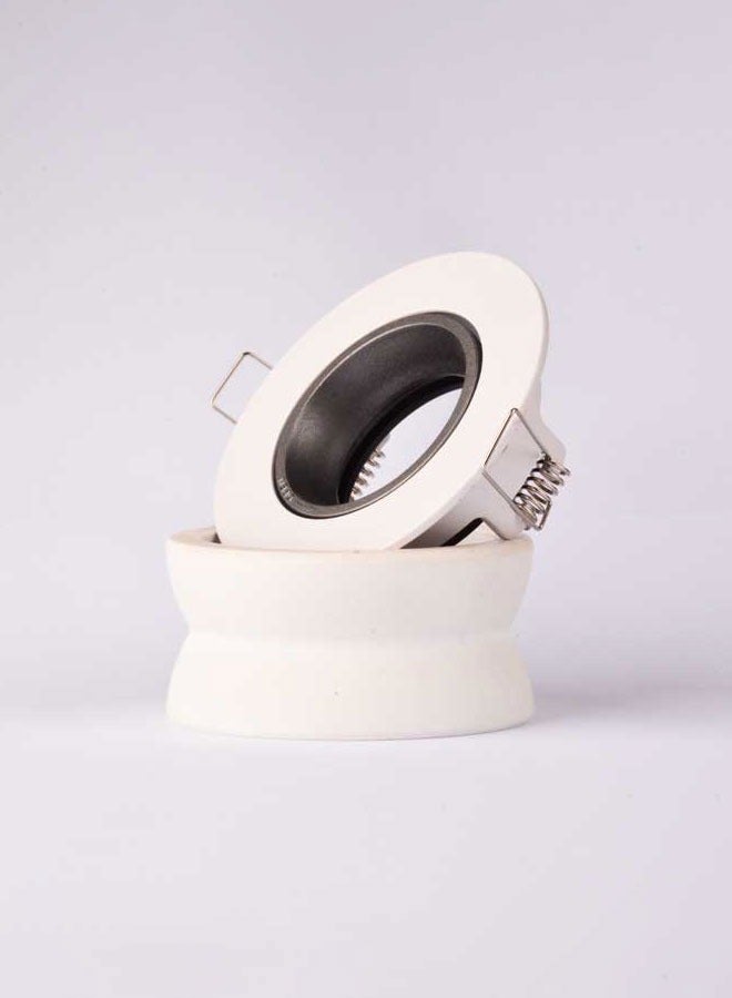 ٍSiera Light Circular frame spot light aluminium white with dark grey reflection H-103 - Image 1