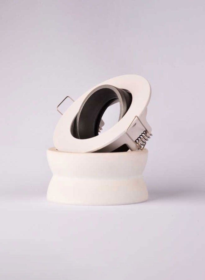 ٍSiera Light Circular frame spot light aluminium white with dark grey reflection H-103 - Image 2