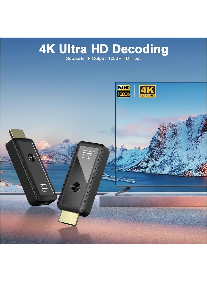 زيستيك جهاز إرسال واستقبال HDMI لاسلكي، 100 قدم/30 متر HDMI لاسلكي لإدخال فك التشفير 4K وإخراج 1080 بكسل، التوصيل والتشغيل المحمول 2.4/5 جيجا هرتز موسع HDMI اللاسلكي للفيديو والصوت للمراقبة من الكمبيوتر المحمول/الكمبيوتر الشخصي/صندوق التلفزيون  - Image 4