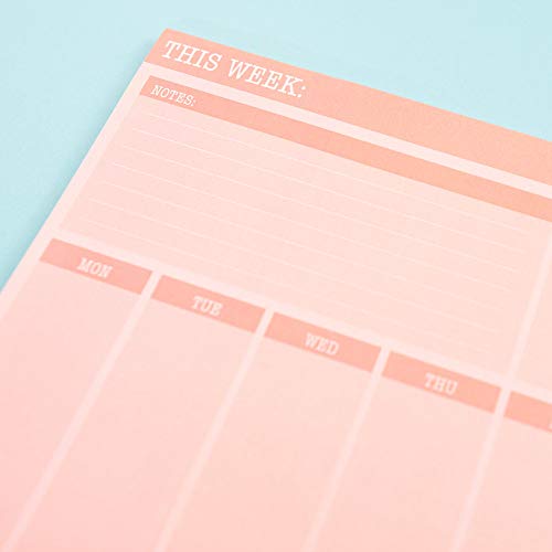 Yoobi | Weekly Calendar Planner Notepad | 60 Sheets | Blush (YOOB4192677) - Image 2