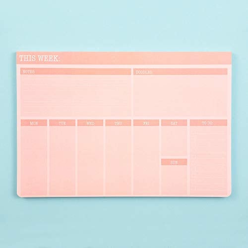 Yoobi | Weekly Calendar Planner Notepad | 60 Sheets | Blush (YOOB4192677) - Image 3