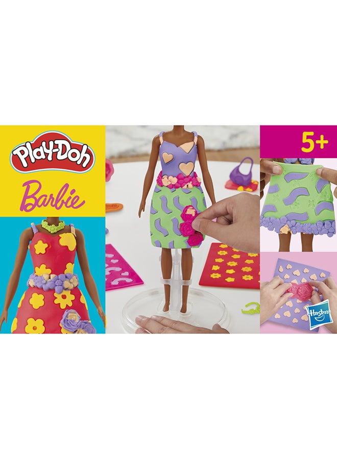 Play-Doh باي-دو باربي باقة الزهور والإكسسوارات، 4 أوراق نمط لإعادة التعبئة من مركب النمذجة، 8 إكسسوارات أزياء، فنون وحرف للأطفال من عمر 5 سنوات فما فوق (الدمية غير مشمولة) - Image 2