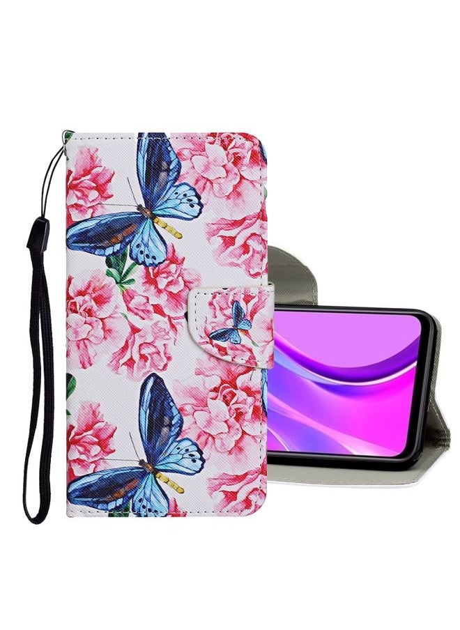 HuHa Case Cover For Xiaomi Redmi 9C Colored Drawing Pattern Horizontal Flip Leather Case with Holder & Card Slots & Wallet Butterfly and Flowers 