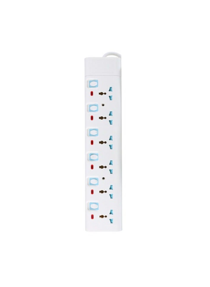 PROMASS 6 Way Extension Socket 13A - Extension Lead Strip With 6 LED Indicators & 6 Power Switches | Extra Long 3M Cord With Over Current Protected | Ideal For All Electronic Devices  - Image 2