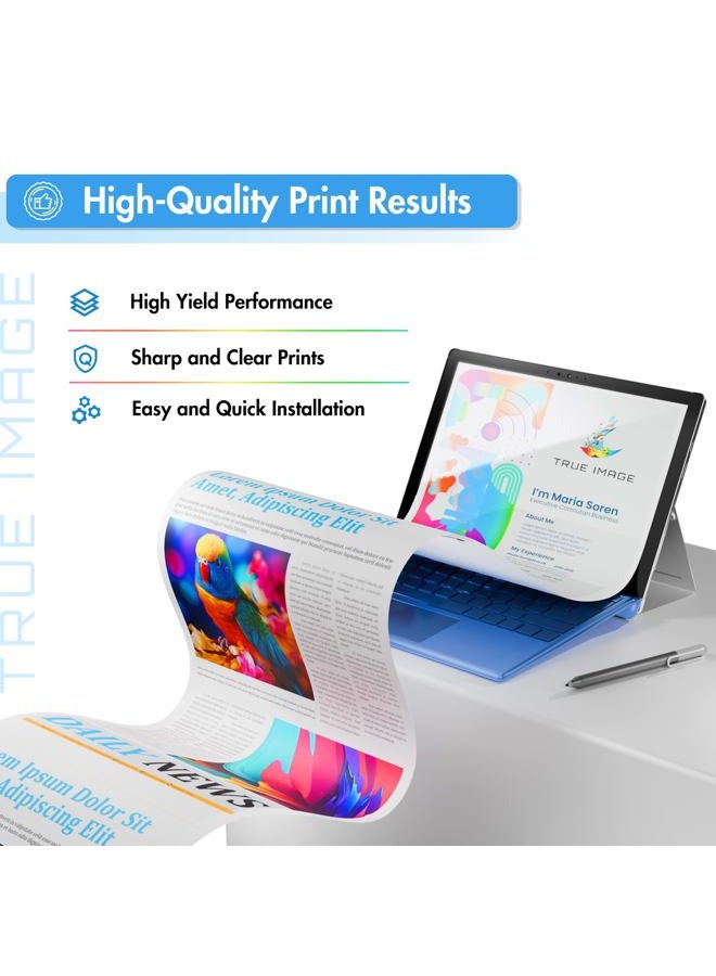 TRUE IMAGE Compatible Toner Cartridge Replacement for HP 202X CF500X CF500A 202A Color Pro MFP M281fdw M281cdw M254dw M281fdn 281fdw M254 M281 Toner Printer (Black Cyan Yellow Magenta, 4-Pack) - Image 4