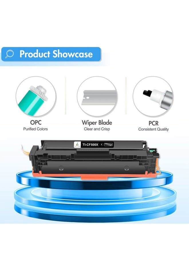 TRUE IMAGE Compatible Toner Cartridge Replacement for HP 202X CF500X CF500A 202A Color Pro MFP M281fdw M281cdw M254dw M281fdn 281fdw M254 M281 Toner Printer (Black Cyan Yellow Magenta, 4-Pack) - Image 5