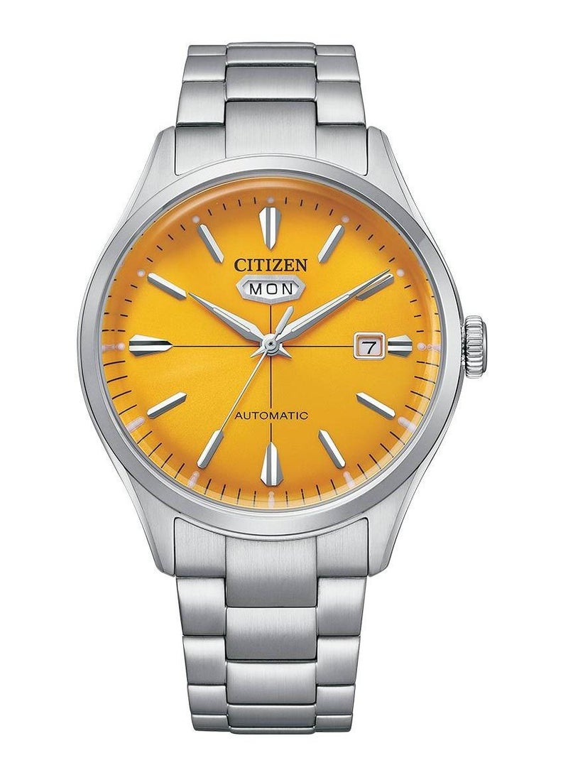 Citizen C7 Series Men's Watch NH8391-51Z 40mm Stainless Steel Automatic with Yellow Dial and Day-Date Display​ - Image 1