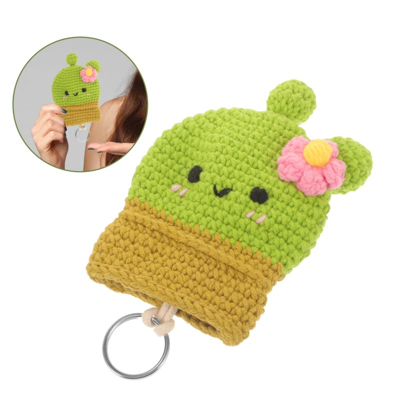 Cactus Key Holder Cartoon Key Case Portable Car Key Storage Sleeve Lightweight - Image 4