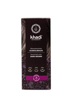 Khadi khadi Ayurvedic Natural Hair Color, 100% herbal, vegan, PPD & chemical free, certified natural cosmetics for healthy hair (DARK BROWN, 1 Pack (1 x 3.5oz))  - Image 1