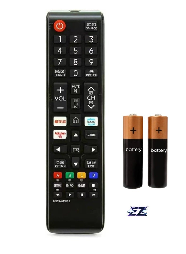 ELTRAZONE Replacement Remote Control BN59-01315B for Samsung Smart TV LCD LED UHD QLED 4K HDR TV with Batteries Included – Universal Remote for Full TV Control - Image 1