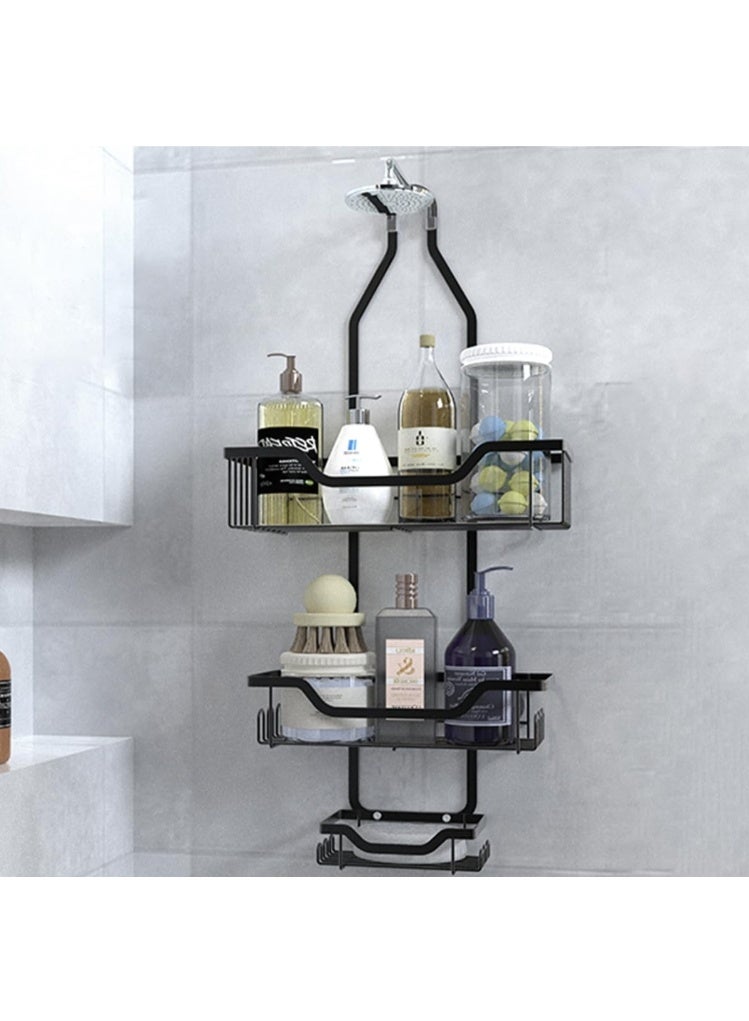Forthcan Forthcan Hanging Shower Caddy Over Shower Head, Rustproof Shower Shelf Racks, Bathroom Hanging Organizer, Shower Rack Shelves for Shampoo, Soap Holder  - Image 2