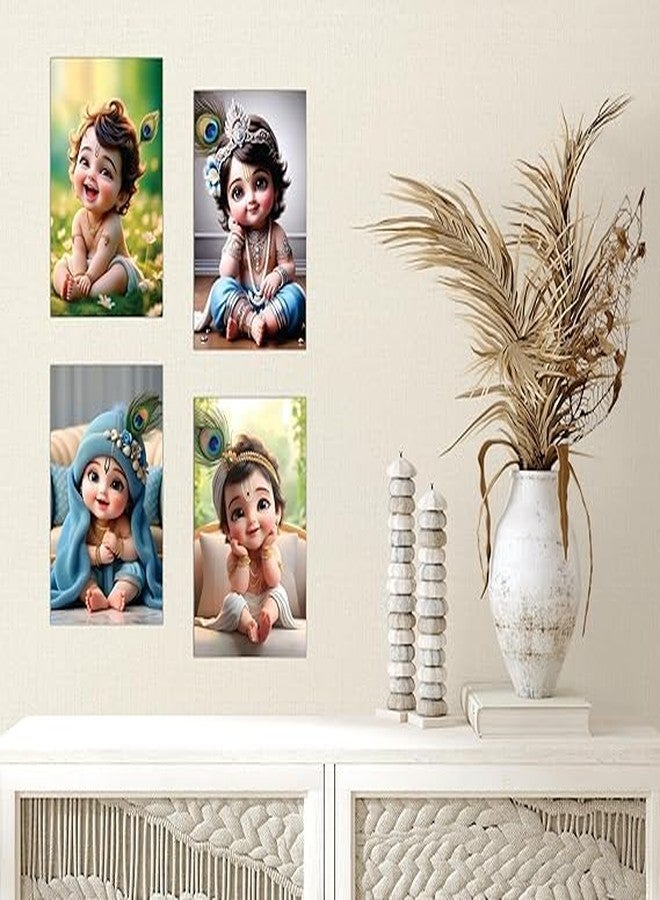 UTOPIC Bal Krishna Religious Paper Poster for Pregnant Women, Multicolor, A4, 20x30 cm, Pack of 4 - Image 4