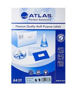 ATLAS ATLAS 100-Piece A4 Size MultiPurpose Labels 1 Label Per Sheet 